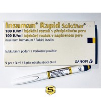 Insuman Rapid fast inzulin 5*3ml  100iu/ml: